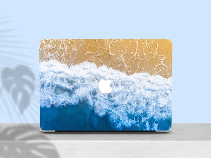 Beach Wave Macbook Hard Cover, Personalized Landscape Nature Art case - MinimalGadget