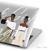 Black Girl Magic illustration, Macbook Clear Case, Personalized Name