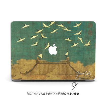 Chinese traditional Painting, Macbook Case Hard Cover, Auspicious Cranes - MinimalGadget