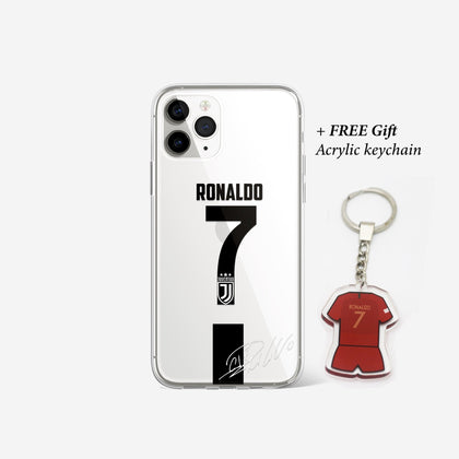 Cristiano Ronaldo Clear Phone Case with Keychain - MinimalGadget