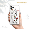 CUSTOM Abstract Portrait iPhone Case, Personalized Hand-illustrated Line Art