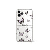 Custom Name Pink Butterfly Phone Clear Case