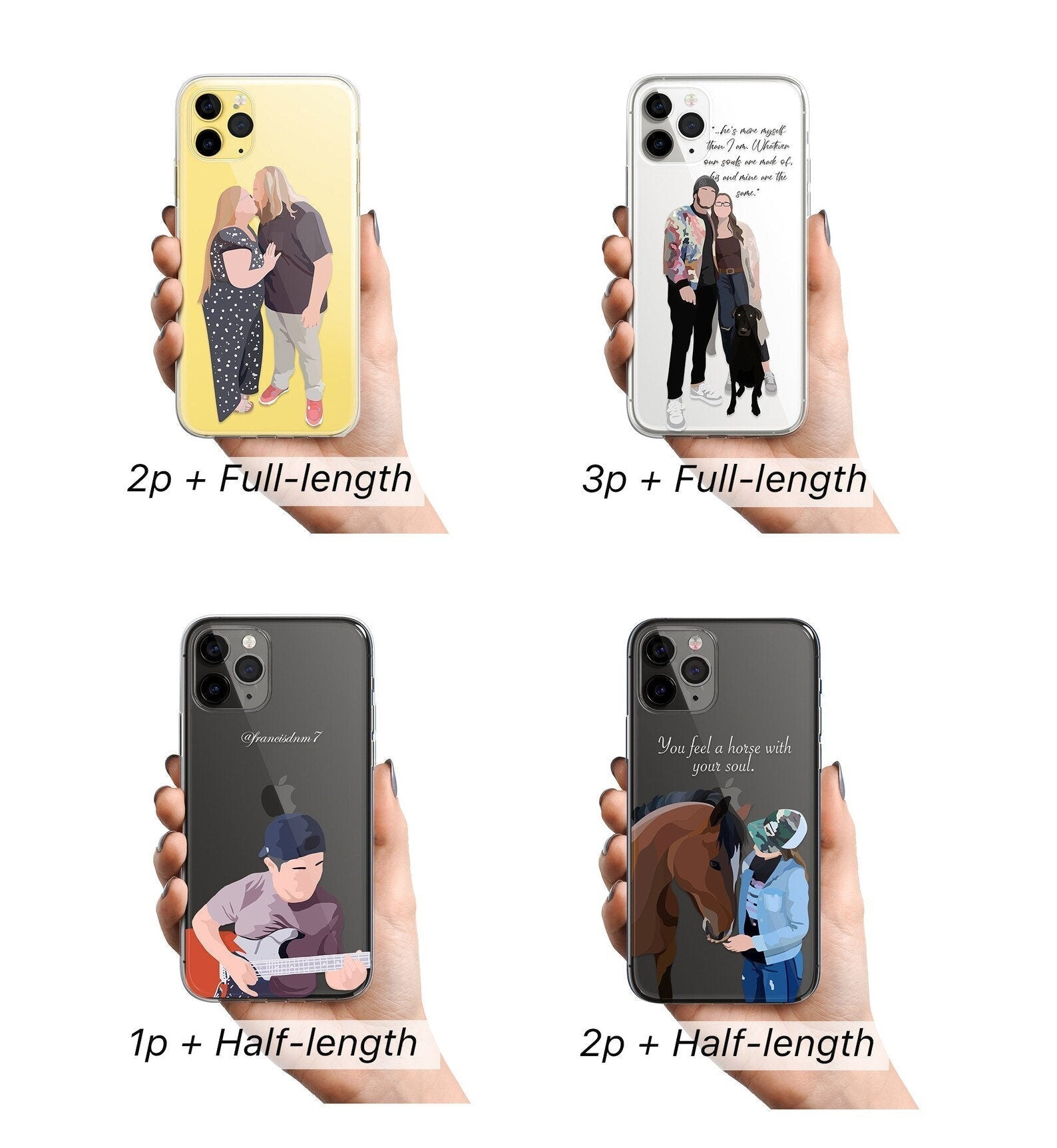 Horse Playing Art Painting Custom Phone Case Cover For iPhone