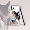 Custom Pet Portrait iPhone Clear Case, Hand illustrated Cover