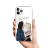 Custom Portrait iPhone Case for Family Couple, Hand illustrated Clear CASE