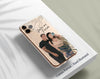 CUSTOM Portrait with Botanical Leaves for iPhone Clear CASE, hand drawn Photo