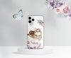 CUSTOM Watercolor Pet iPhone Clear Case, Hand drawn with Floral