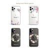 CUSTOM Watercolor Pet iPhone Clear Case, Hand drawn with Floral
