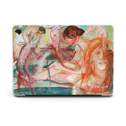 Edvard Munch Painting, Women in the Bath, Macbook Case Personalized NAME - MinimalGadget