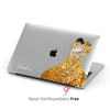 Gustav Klimt inspired Portrait of Gold Woman, Personalized Name, Macbook CLEAR Hard Case