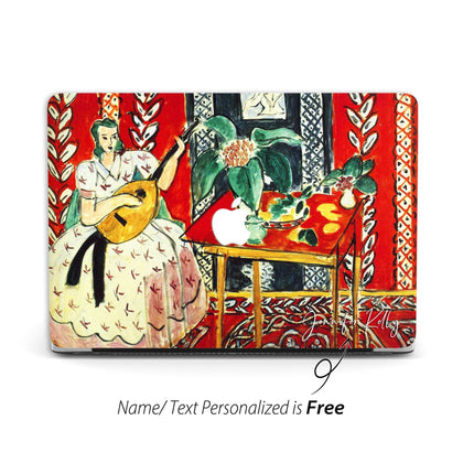 Henri Matisse Painting, Macbook Case Personalized Name, The Lute - MinimalGadget