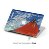 Hokusai Red Fuji, Macbook Case Hard Cover, Personalized name Case