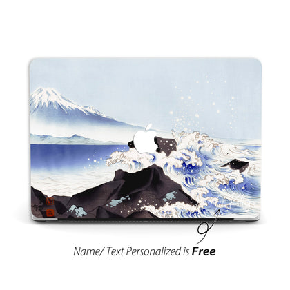 Japanese wave, Macbook Case Personalized, Tokuriki  | Macbook Air 13 Case Pro 13 case, Pro 14 Pro 16 2021 M1 | Hard Cover