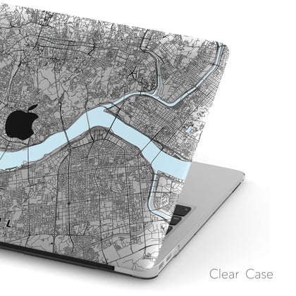 Minimalist Seoul Map, Clear Macbook Hard Case, Custom your City Map | Macbook Air 13 Case, Macbook Pro 14 Pro 16 2021 M1