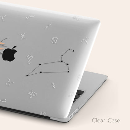 LEO Case, Aesthetic Zodiac Constellation Clear Hard Case - MinimalGadget