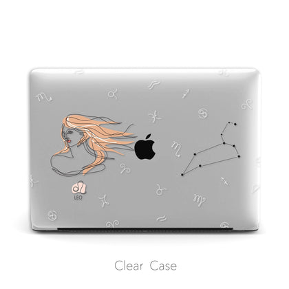 LEO Case, Aesthetic Zodiac Constellation Clear Hard Case - MinimalGadget