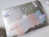 Modern Geometric Macbook Clear Case, Rainbow Glitch Art style