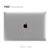 Personalized Clear Macbook Hard Case, Heart shape Letters