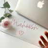 Personalized Clear Macbook Hard Case, Heart shape Letters