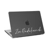 Personalized Graphite Anti-fingerprint Matte Macbook Hard Case, Black clear