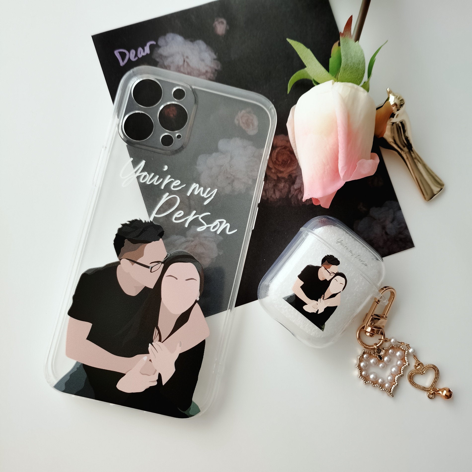 Personalized Wedding 2024 Caricature iPhone Case