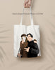 Personalized Hand illustrated Portrait Tote Bag for Family, Couple, boyfriend gift