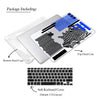 Personalized Klein Blue Geometric Macbook Clear Case, Modern Glitch Art style