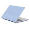 Personalized Macbook Blue Matte Hard Case, Custom name