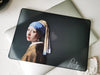 Personalized Macbook Matte Case, Navy Black Painting, Girl with Pearl Earring