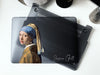 Personalized Macbook Matte Case, Navy Black Painting, Girl with Pearl Earring