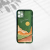 Personalized NAME Abstract Sunset Green Clear Phone Case