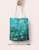 Personalized Name Van Gogh Canvas Tote Bag,  Almond Blossom