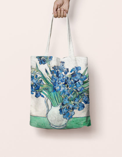 Personalized Name Van Gogh Canvas Tote Bag, Modern Shopping Bag - MinimalGadget