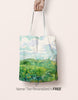 Personalized Name Van Gogh Totes Bag, WHITE Canvas Bag