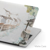 Personalized Oriental Ink Watercolor Landscape, Water Town Quiet Countryside, Macbook Matte CASE