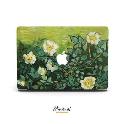 Personalized Van Gogh, Macbook Case Hard Cover, Wild Roses - MinimalGadget