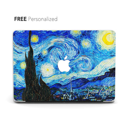 Personalized Van Gogh Painting, Macbook Case Hard Cover, The Starry Night - MinimalGadget