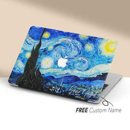 Personalized Van Gogh Painting, Macbook Case Hard Cover, The Starry Night - MinimalGadget