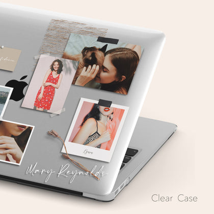 Personalized Your Photo Collage, Macbook Clear Case Memorial Gifts for couple baby pets - MinimalGadget