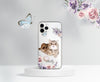 Pet Custom iPhone Clear Case, Hand drawn with Floral Watercolor