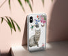 Pet Custom iPhone Clear Case, Hand drawn with Floral Watercolor