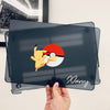 Pokemon Pikachu, Black Red Matte Macbook Hard Case, Custom name Anime