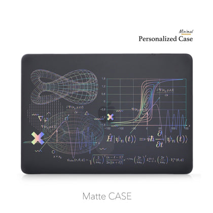 Quantum Mechanic formulas Macbook Black Matte, Clear Case, Personalized Name - MinimalGadget