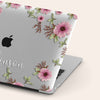 Retro Flowers Personalized Name Macbook Hard Cover, Aesthetic