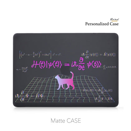 Schroedinger’s Cat Macbook Black Matte Case, Cyberpunk Quantum Mechanic - MinimalGadget