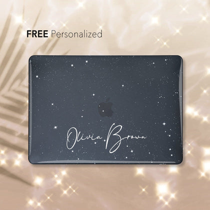 Starry Night, Clear Twinkle Macbook Hard Case, Personalized Glittering Case - MinimalGadget