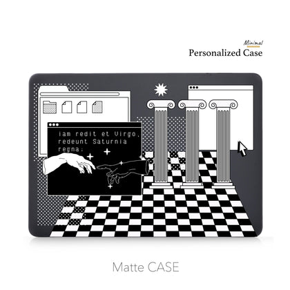 Surreal collage Macbook Black, Clear Case, Vaporwave user interface - MinimalGadget