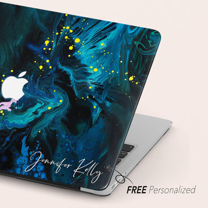 The Breed, Macbook Hard Cover, Personalized Abstract stain Liquid Art case - MinimalGadget