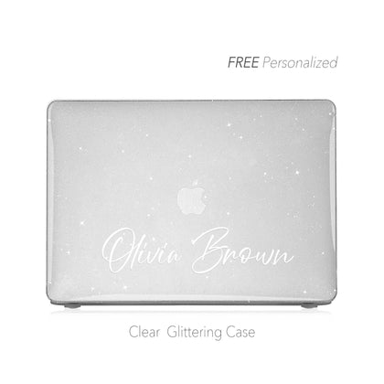 Twinkle Clear Macbook Hard Case, Personalized Glitter Case - MinimalGadget