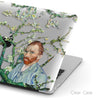 Van Gogh inspired Almond Blossom, Personalized Name Macbook CLEAR Hard Case